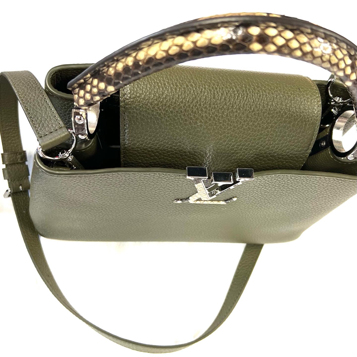 Louis Vuitton Capucines MM brand new bag w/ Python accents 2022